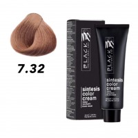 Крем боя за коса - Black Professional Line Sintesis Color Cream Перманентна 100 мл. цвят Coffee With Milk 7.32 