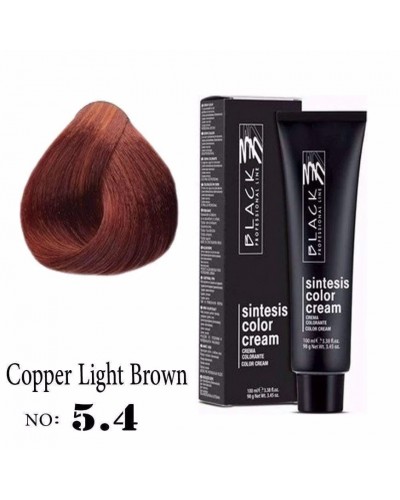 Крем боя за коса - Black Professional Line Sintesis Color Cream Перманентна 100 мл. цвят brown-5.4 