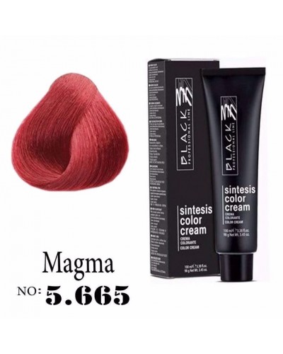 Крем боя за коса - Black Professional Line Sintesis Color Cream Перманентна 100 мл. цвят Magma-5.665 