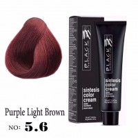 Крем боя за коса - Black Professional Line Sintesis Color Cream Перманентна 100 мл. цвят Purple light brown 5.6 