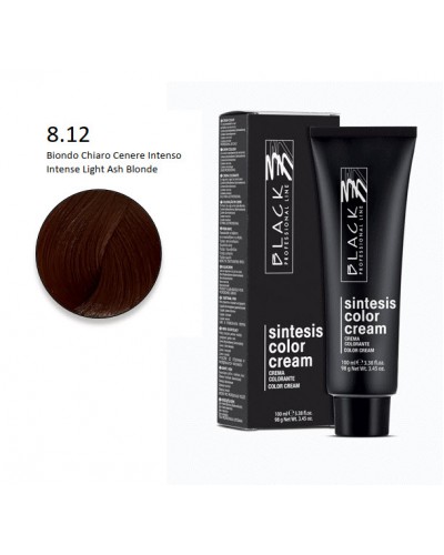 Крем боя за коса - Black Professional Line Sintesis Color Cream Перманентна 100 мл. цвят Light ash blond 8.12