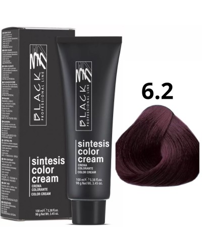 Крем боя за коса - Black Professional Line Sintesis Color Cream Перманентна 100 мл. цвят Plum 6.2 