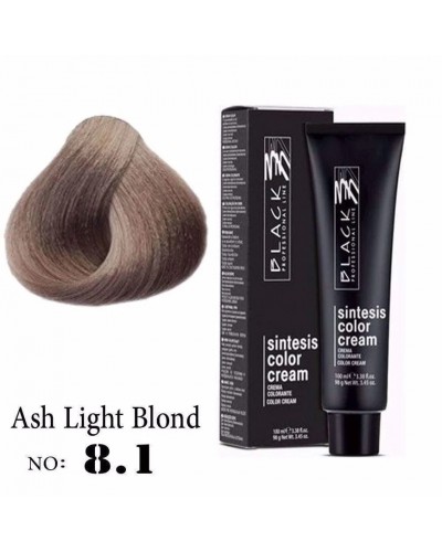 Крем боя за коса - Black Professional Line Sintesis Color Cream Перманентна 100 мл. цвят Ash light blond 8.1 