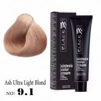 Крем боя за коса - Black Professional Line Sintesis Color Cream Перманентна 100 мл. цвят Ash ultra light blond 9.1 