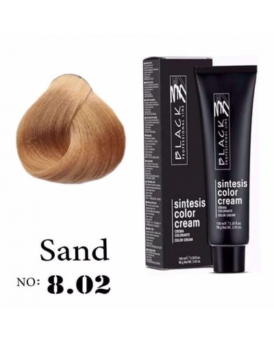 Крем боя за коса - Black Professional Line Sintesis Color Cream Перманентна 100 мл. цвят Sand 8.02 