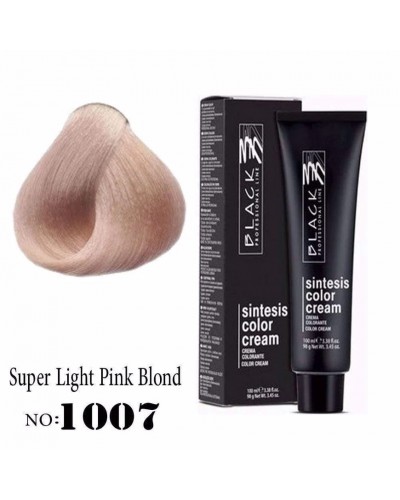 Крем боя за коса - Black Professional Line Sintesis Color Cream Перманентна 100 мл. цвят Super light pink blond 1002 / 1007 