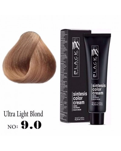 Крем боя за коса - Black Professional Line Sintesis Color Cream Перманентна 100 мл. цвят Ultra light blond 9.0