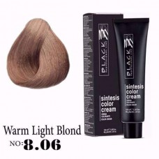 Крем боя за коса - Black Professional Line Sintesis Color Cream Перманентна 100 мл. цвят Warm light blond 8.06 