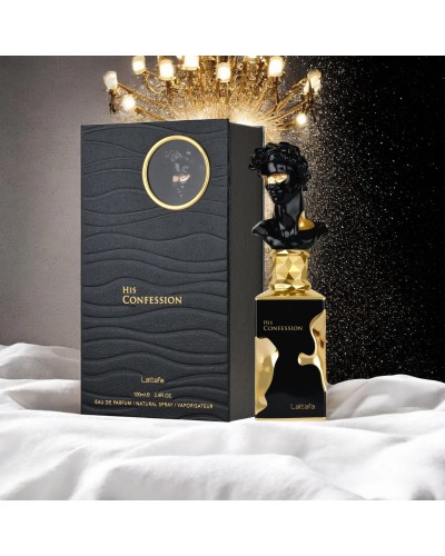 Парфюм за мъже His Confession EDP 100ml от Lattafa Вдъхновен от "Black Tie" Celine