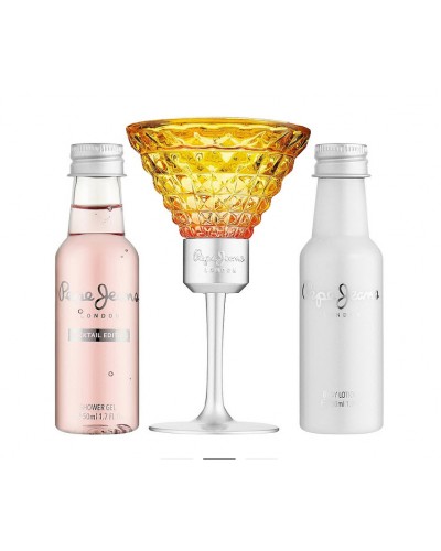 Комплект за жени Pepe Jeans Cocktail Edition for HER – т.в 30 мл + Pepe Jeans за нея - Лосион за тяло, 50 мл + Pepe Jeans за нея - Душ гел, 50 мл