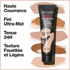 Дълготраен матиращ фон дьо тен с плътно покритие Revlon ColorStay Full Cover Foundation 150 BUFF