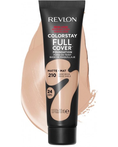 Дълготраен матиращ фон дьо тен с плътно покритие Revlon ColorStay Full Cover Foundation 210 SAND BEIGE
