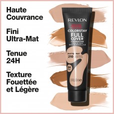 Дълготраен матиращ фон дьо тен с плътно покритие Revlon ColorStay Full Cover Foundation 210 SAND BEIGE