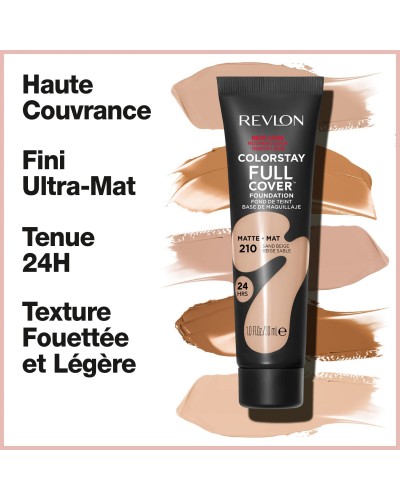 Дълготраен матиращ фон дьо тен с плътно покритие Revlon ColorStay Full Cover Foundation 210 SAND BEIGE