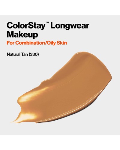 Течен фон дьо тен от Revlon за комбинирана и мазна кожа, Revlon ColorStay for Combination/Oily Skin SPF 15 № 330 NATURAL TAN