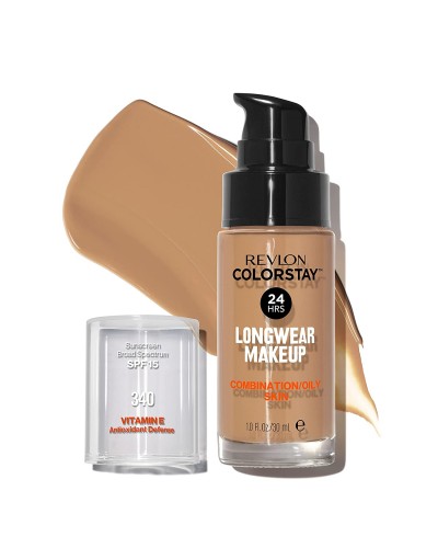 Течен фон дьо тен от Revlon за комбинирана и мазна кожа, Revlon ColorStay for Combination/Oily Skin SPF 15 № 340 EARLY TAN 