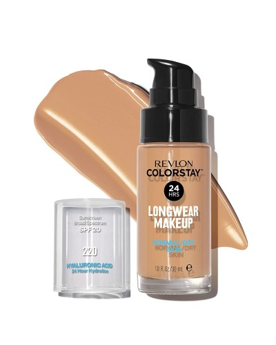 Течен фон дьо тен от Revlon за нормална и суха кожа, Revlon ColorStay for Normal and Dry Skin, SPF 20 № 220 NUDE BEIGE